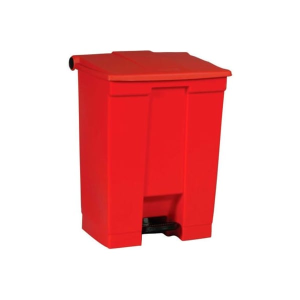 Rubbermaid Fire Safe Step On Plastic Container, 18 Gallon, Red - FG614500RED